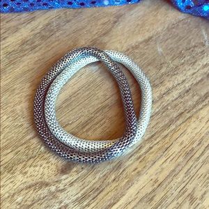 Thin bracelets silver and dark